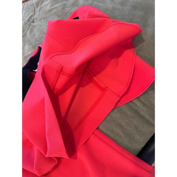 Scripted Coral Pull-On Elastic Ruffle Pant Small Holiday - Picture 9 of 9